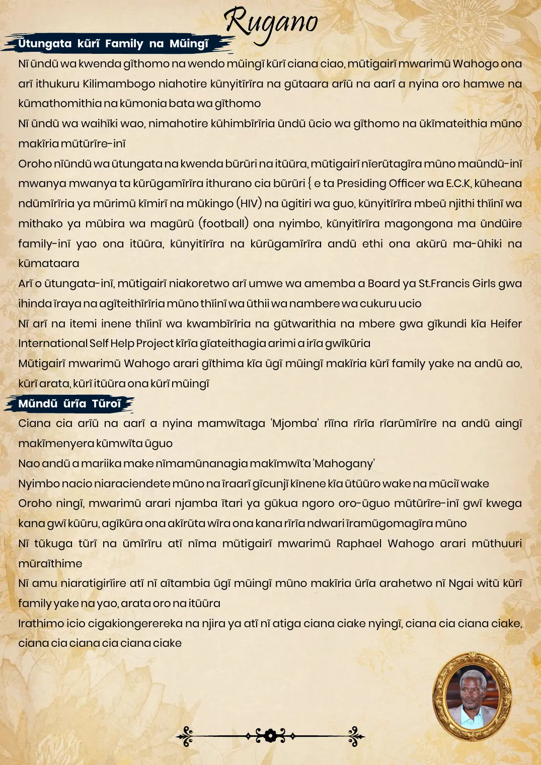 Page 7 of the funeral programme